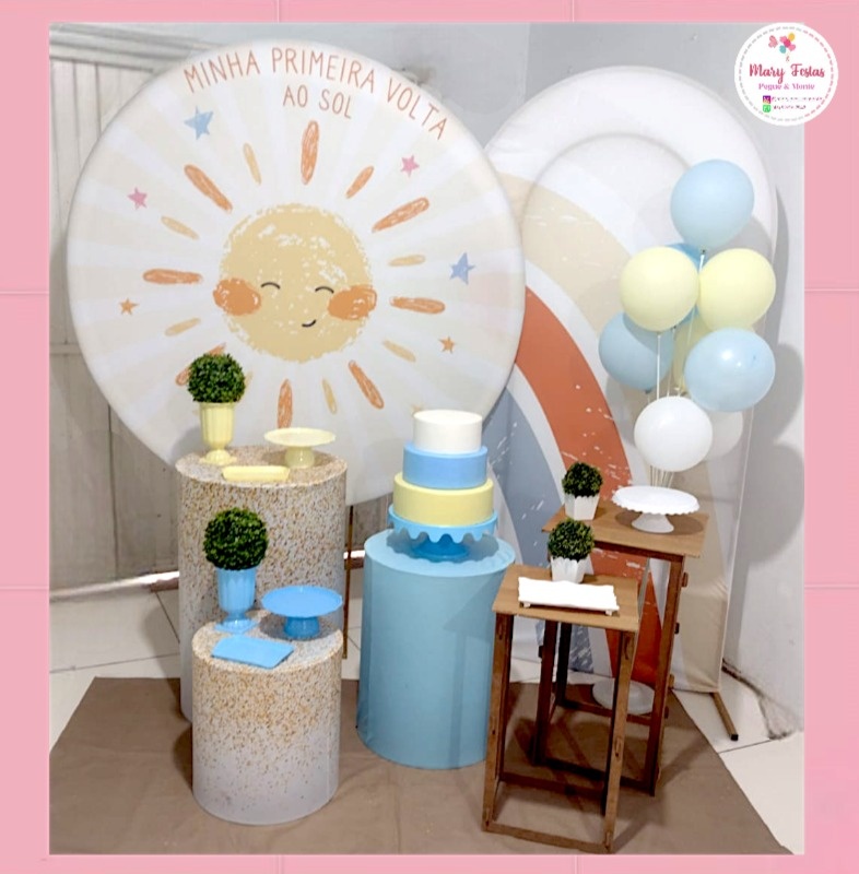 Kit 1 - Minha Primeira Volta Ao Sol ( Menino )  - CATÁLOGO MARY FESTAS PEGUE E MONTE