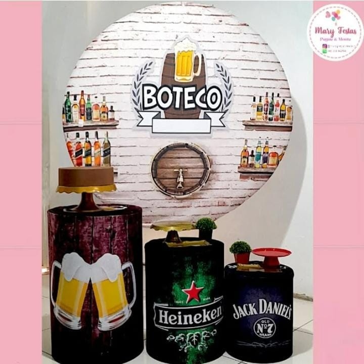 Kit 3 Boteco - Modelo 2 - CATÁLOGO MARY FESTAS PEGUE E MONTE