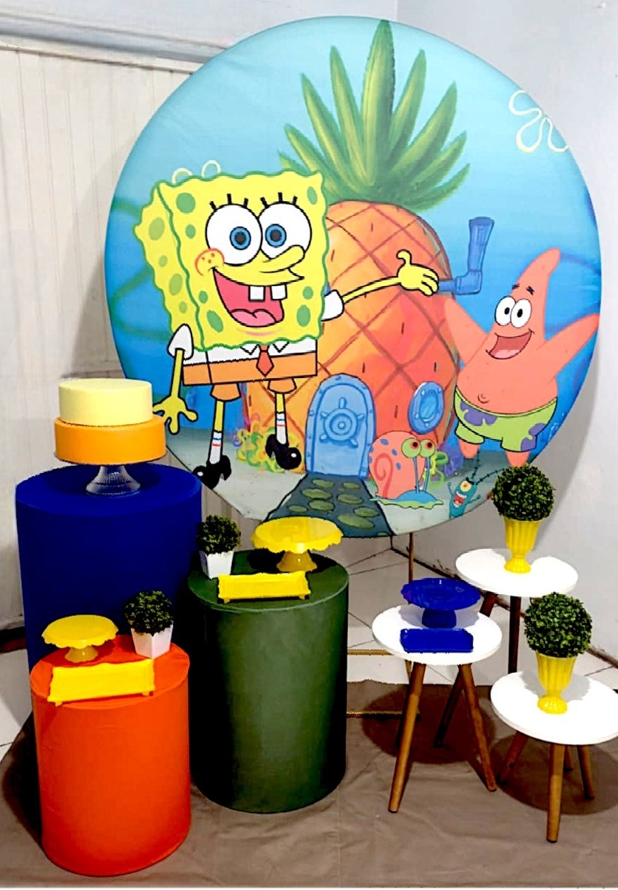Kit 2 - Bob Esponja  - CATÁLOGO MARY FESTAS PEGUE E MONTE