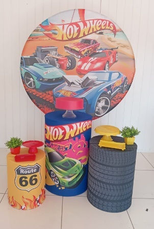 Kit 3 - Hot Wheels   - CATÁLOGO MARY FESTAS PEGUE E MONTE