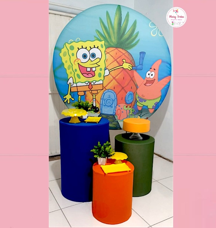 Kit 3 - Bob Esponja - CATÁLOGO MARY FESTAS PEGUE E MONTE