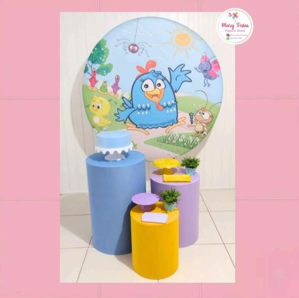 Kit 3 - Galinha Pintadinha - CATÁLOGO MARY FESTAS PEGUE E MONTE