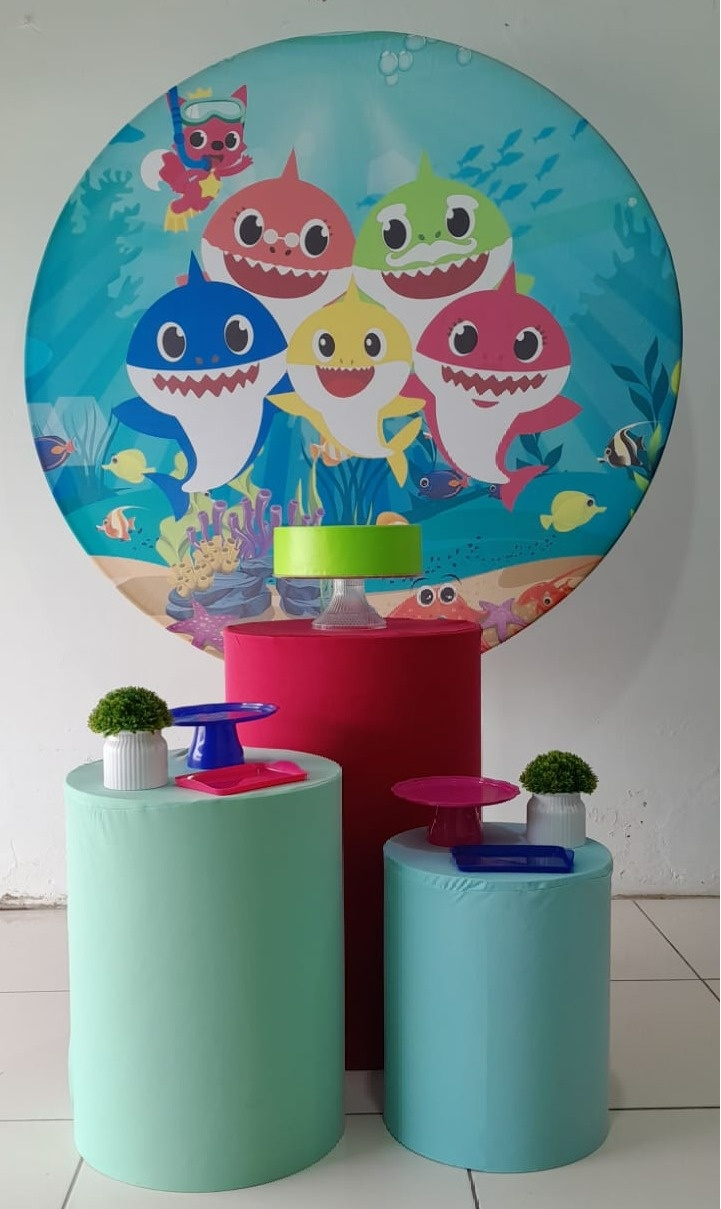 Kit 3 - Baby Shark - CATÁLOGO MARY FESTAS PEGUE E MONTE