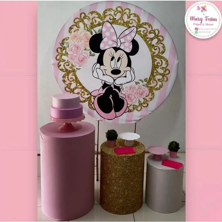 Kit 3 - Miney Rosa - CATÁLOGO MARY FESTAS PEGUE E MONTE