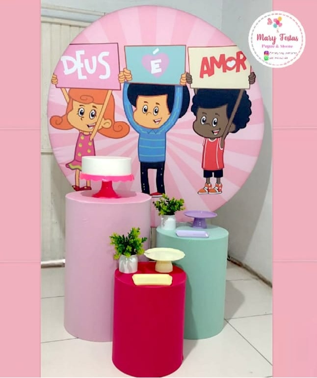 Kit 3 - Deus É Amor - CATÁLOGO MARY FESTAS PEGUE E MONTE