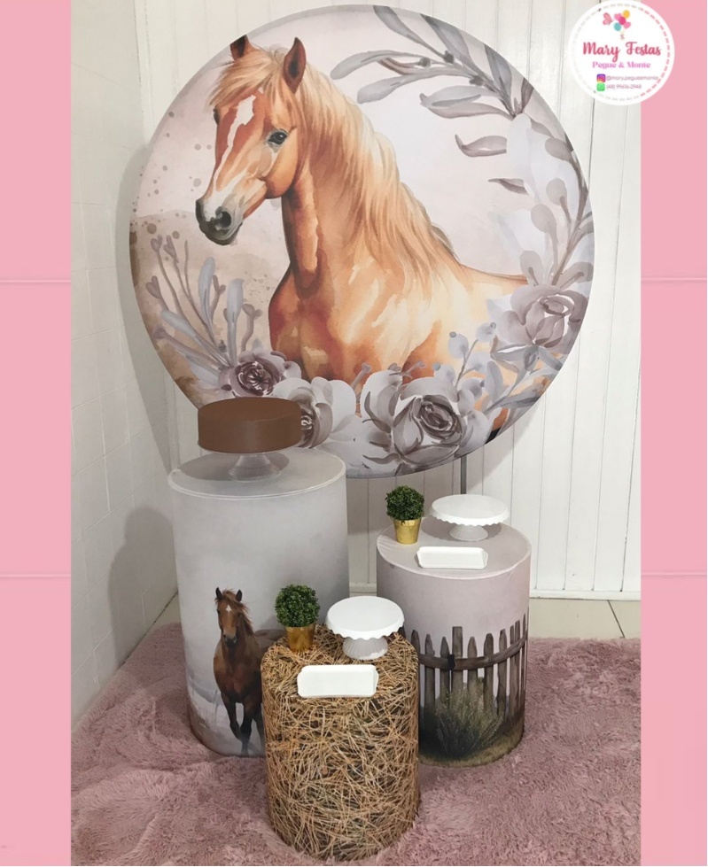 Kit 3 - Cavalo - CATÁLOGO MARY FESTAS PEGUE E MONTE