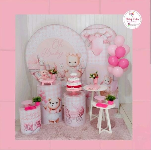 Kit 1 - Oh Baby Rosa (Menina) - CATÁLOGO MARY FESTAS PEGUE E MONTE