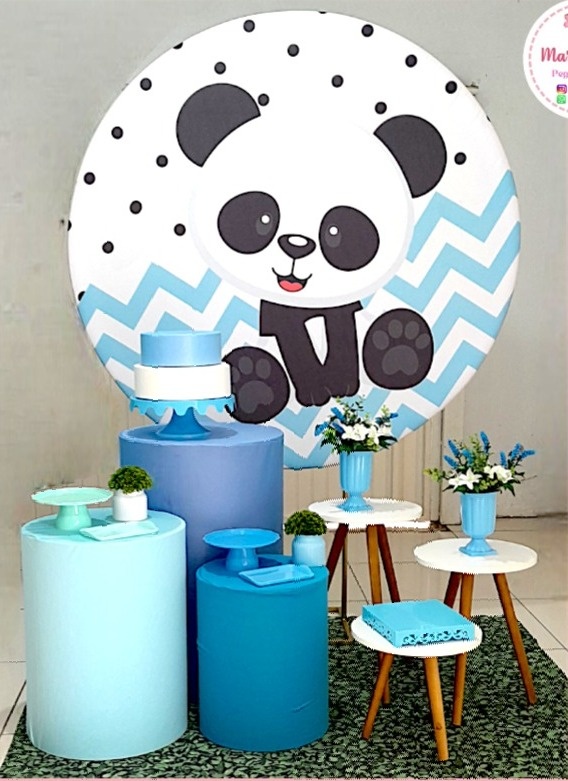 Kit 2 - Panda Azul - CATÁLOGO MARY FESTAS PEGUE E MONTE