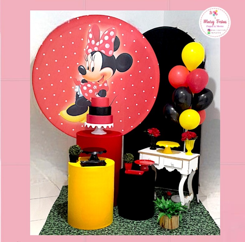 Kit 1 - Miney Vermelha  - CATÁLOGO MARY FESTAS PEGUE E MONTE