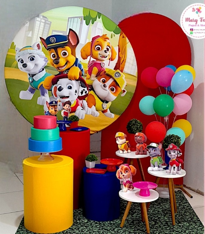 Kit 1 - Patrulha Canina  - CATÁLOGO MARY FESTAS PEGUE E MONTE