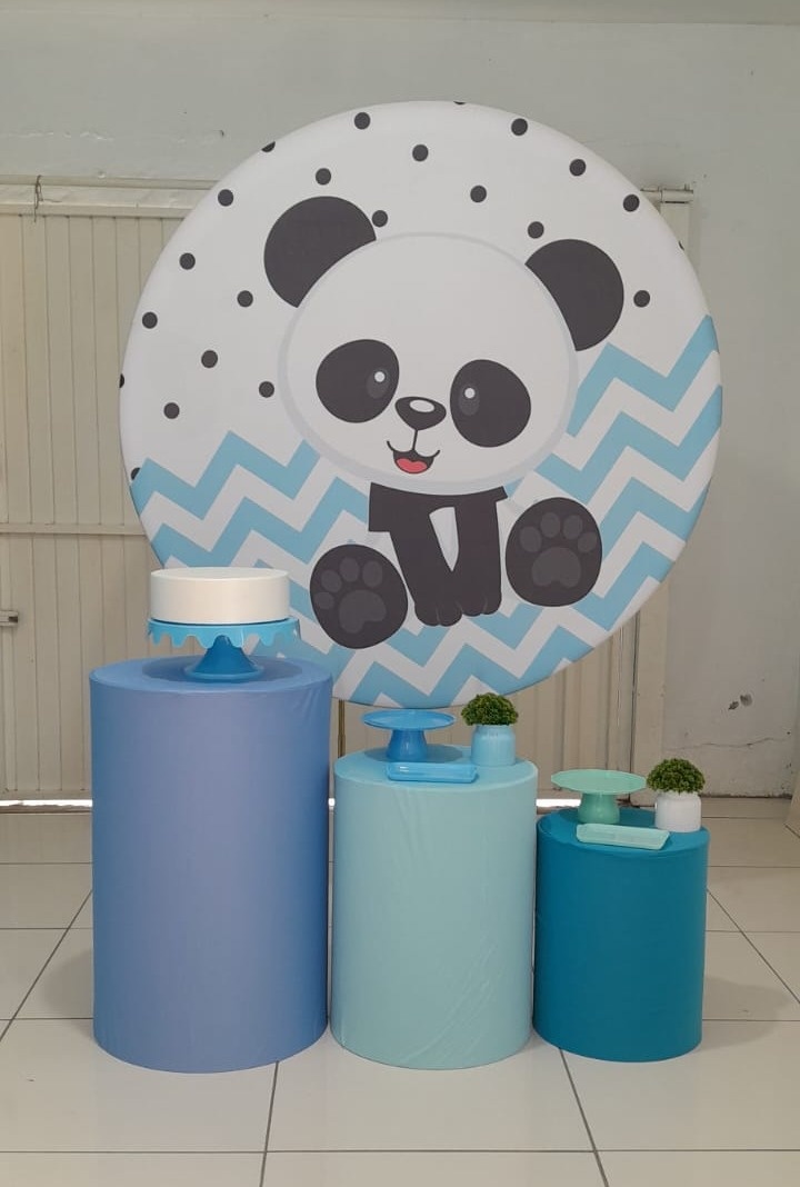 Kit 3 - Panda Azul - CATÁLOGO MARY FESTAS PEGUE E MONTE