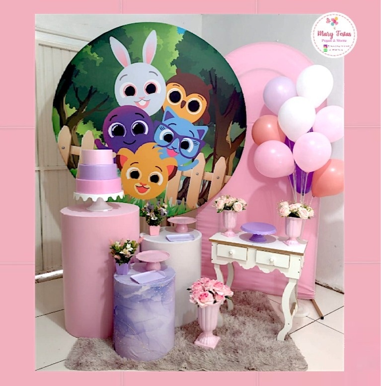 Kit 1 - Bolo Fofo Menina - CATÁLOGO MARY FESTAS PEGUE E MONTE