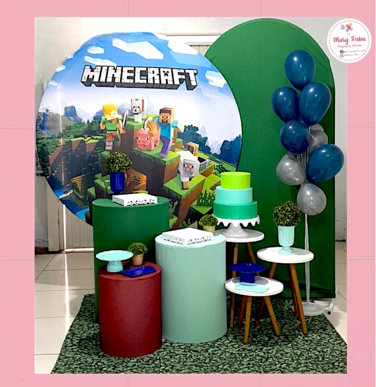 Kit 1 - Minecraft  - CATÁLOGO MARY FESTAS PEGUE E MONTE