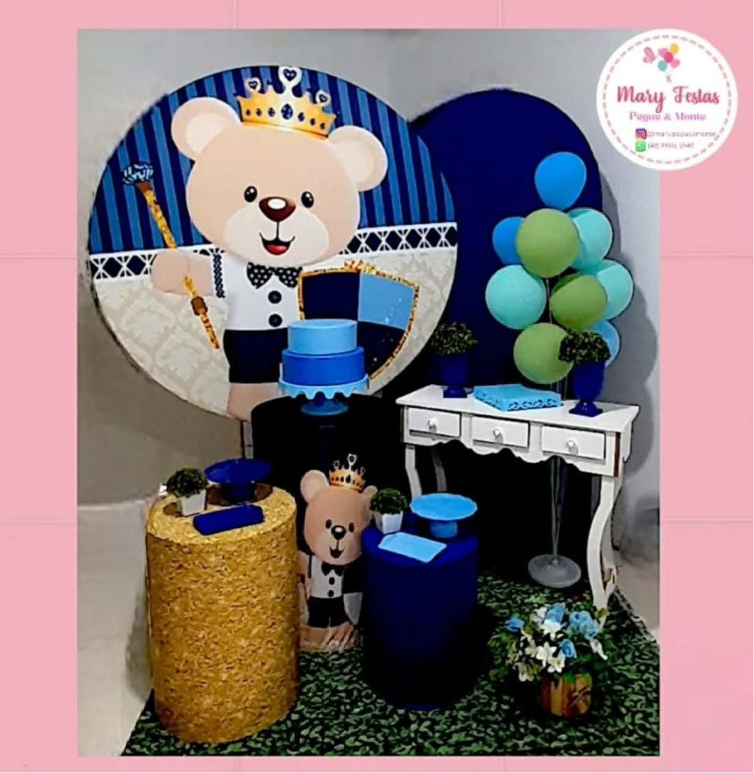 Kit 1 - Urso Realeza  - CATÁLOGO MARY FESTAS PEGUE E MONTE