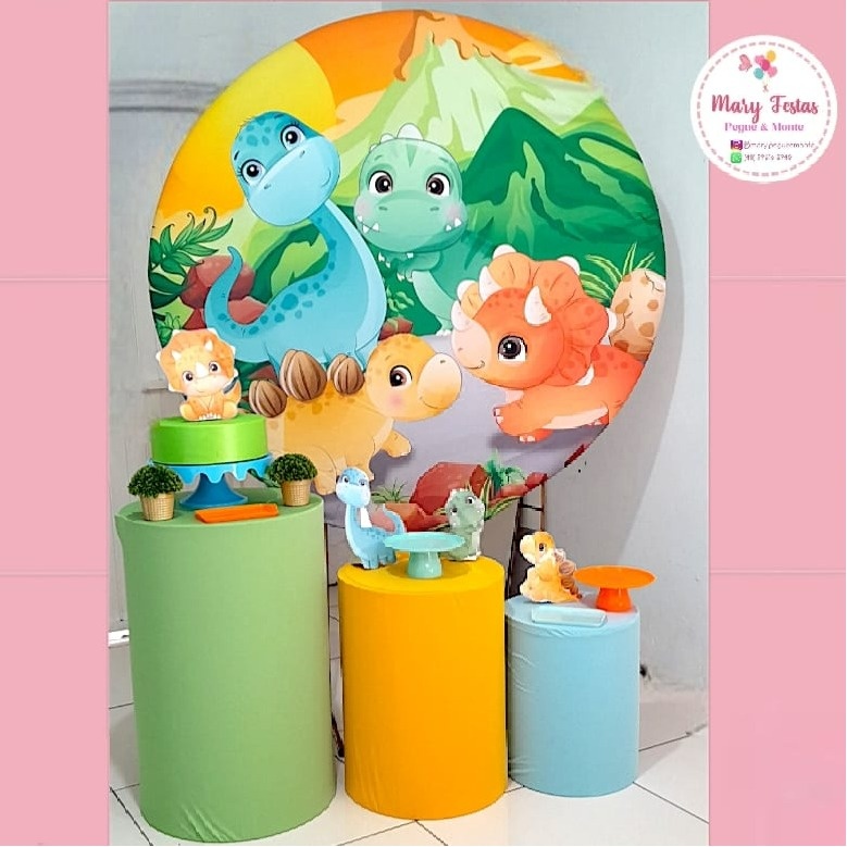 Kit 3 - Dinossauro Baby - CATÁLOGO MARY FESTAS PEGUE E MONTE