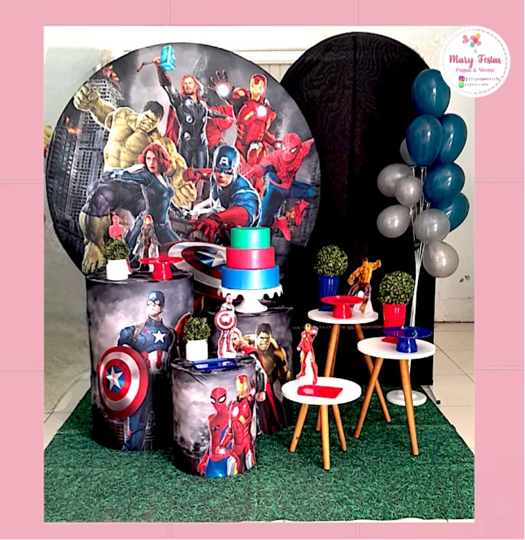 Kit 1 Avengers - CATÁLOGO MARY FESTAS PEGUE E MONTE