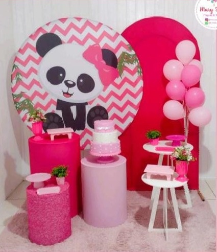 Kit 1 - Panda Rosa  - CATÁLOGO MARY FESTAS PEGUE E MONTE