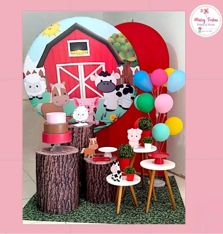 Kit 1 - Fazendinha ( Menino)  - CATÁLOGO MARY FESTAS PEGUE E MONTE
