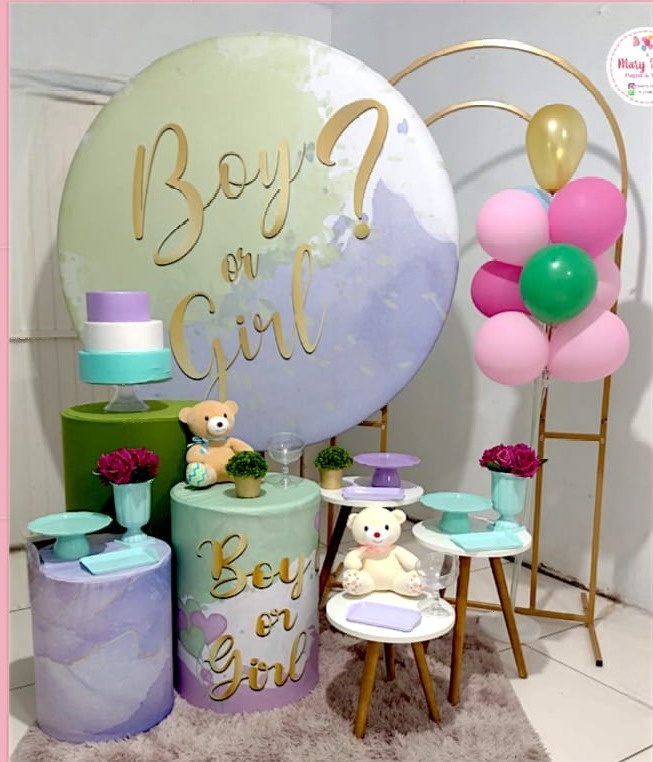 Kit 1 -  Chá Revelação - Boy E Girl  - CATÁLOGO MARY FESTAS PEGUE E MONTE