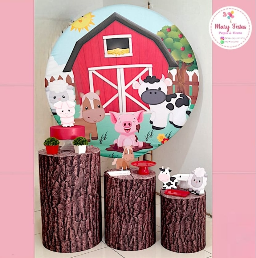 Kit 3 - Fazendinha  - Menino - CATÁLOGO MARY FESTAS PEGUE E MONTE