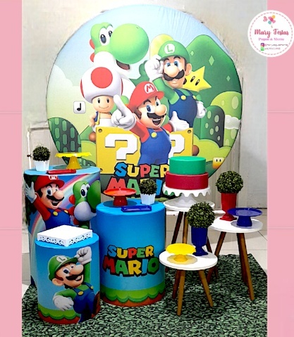 Kit 2 - Super Mario Bross - CATÁLOGO MARY FESTAS PEGUE E MONTE