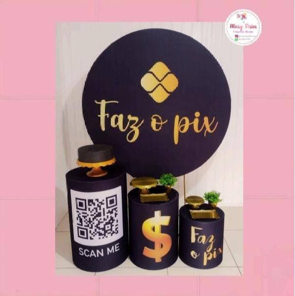 Kit 3 - Faz Um Pix  - CATÁLOGO MARY FESTAS PEGUE E MONTE