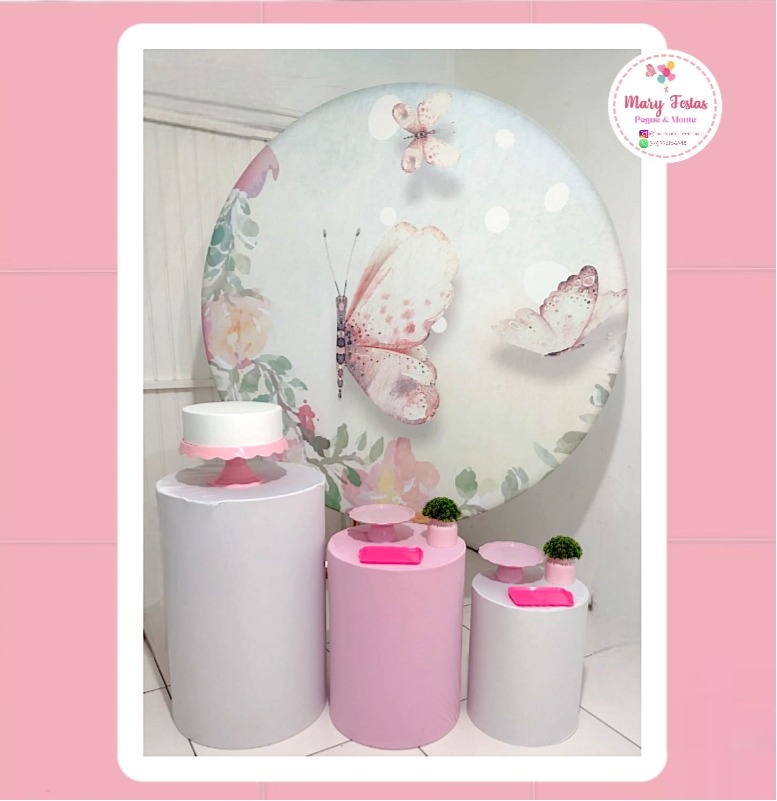 Kit 3 - Jardim das Borboletas - CATÁLOGO MARY FESTAS PEGUE E MONTE