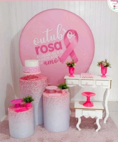 Kit 2 - Outubro Rosa - CATÁLOGO MARY FESTAS PEGUE E MONTE