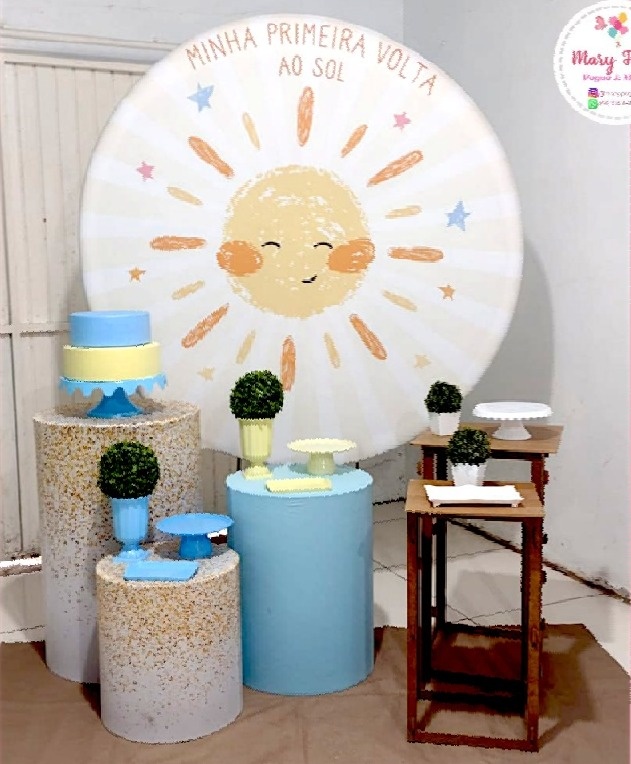 Kit 2 - Minha Primeira Volta Ao Sol ( Menino ) - CATÁLOGO MARY FESTAS PEGUE E MONTE