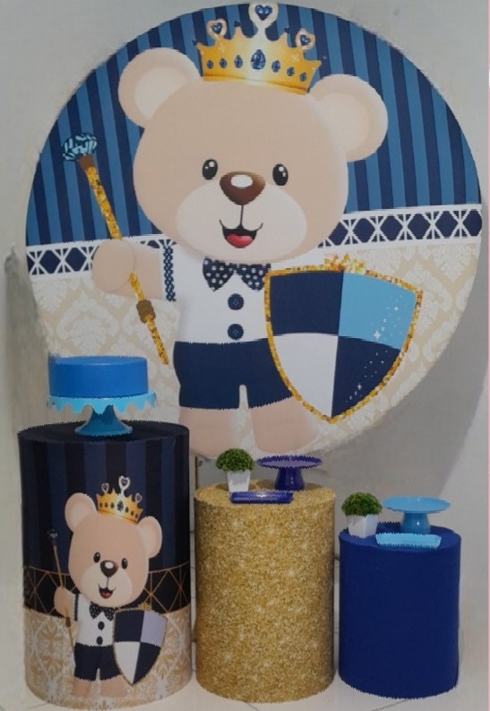 Kit 3 - Urso Realeza  - CATÁLOGO MARY FESTAS PEGUE E MONTE