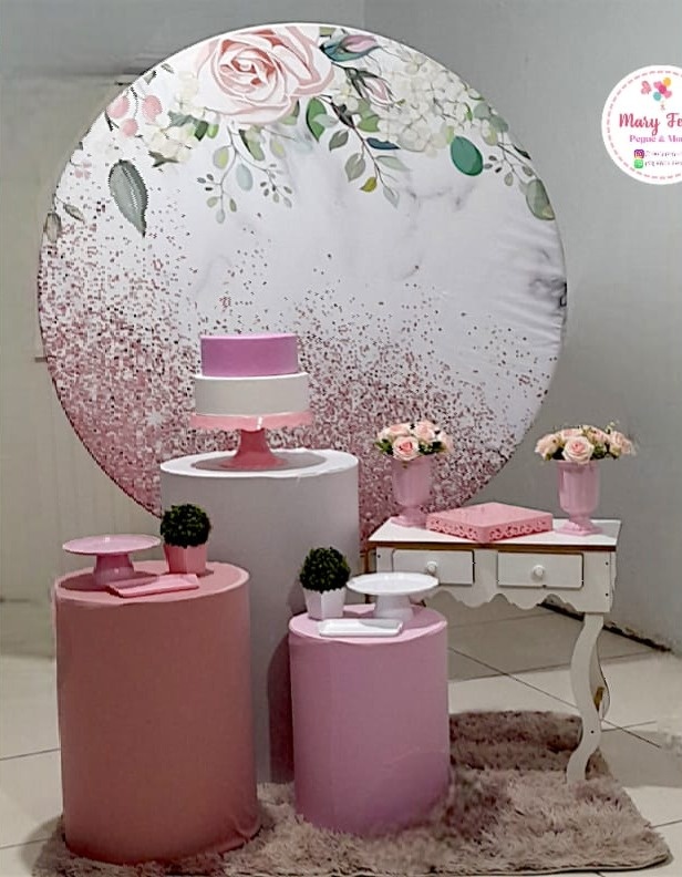 Kit 2 - Rosas Com Glitter - CATÁLOGO MARY FESTAS PEGUE E MONTE