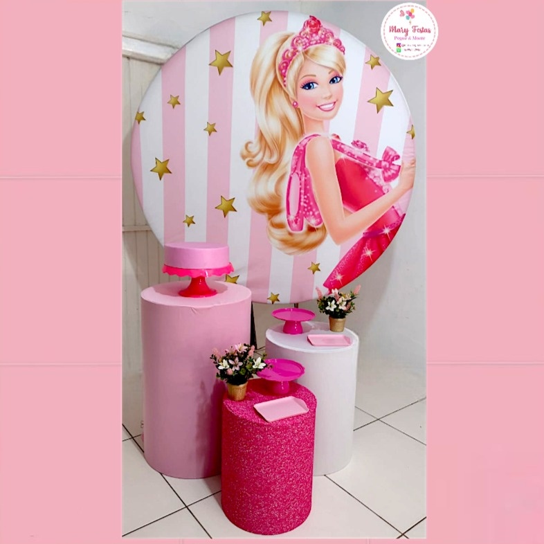 Kit 3 - Barbie - Modelo 1 - CATÁLOGO MARY FESTAS PEGUE E MONTE