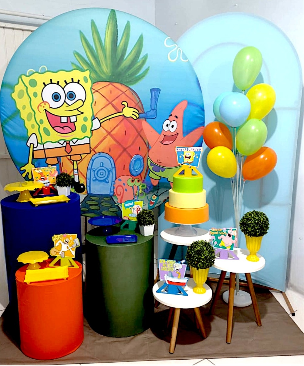 Kit 1 - Bob Esponja   - CATÁLOGO MARY FESTAS PEGUE E MONTE