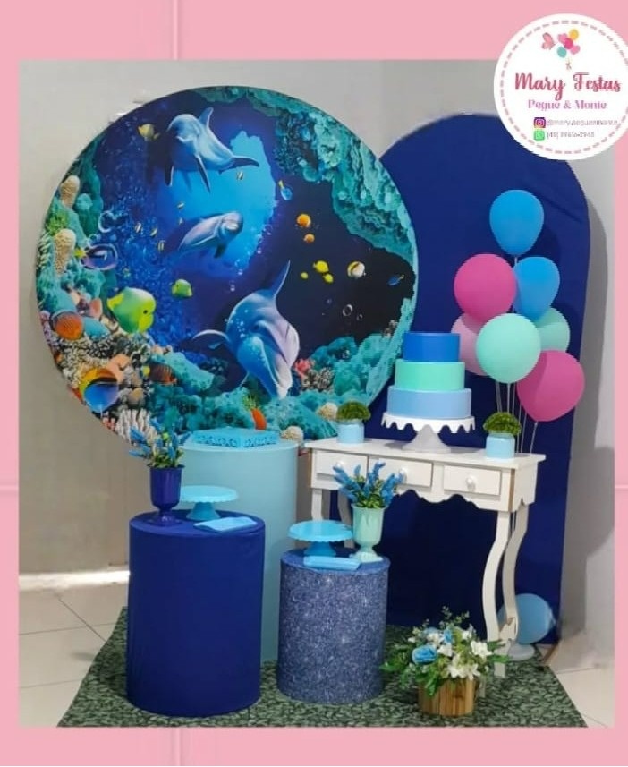Kit 1 - Fundo Do Mar  - CATÁLOGO MARY FESTAS PEGUE E MONTE