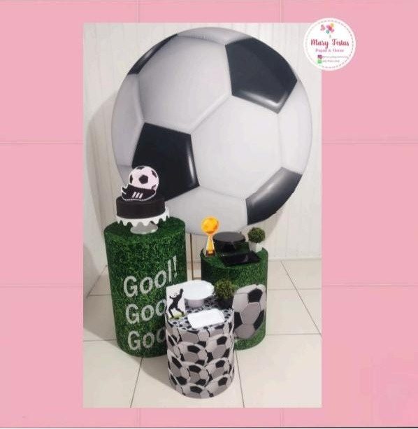 Kit 3 - Bola de Futebol - CATÁLOGO MARY FESTAS PEGUE E MONTE