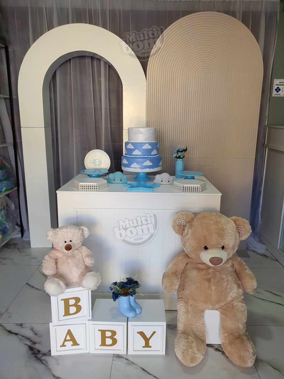 Chá de Bebê Azul – Urso 1 - MultiBomFestas