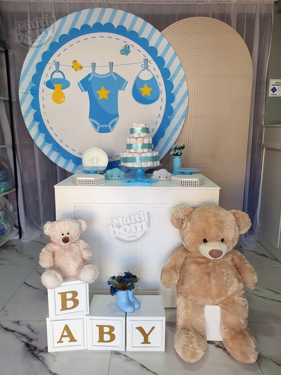 Chá de Bebê Azul – Urso 2 - MultiBomFestas