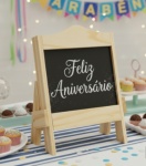 Lousa Giz Decorativa Madeira - imagem 1