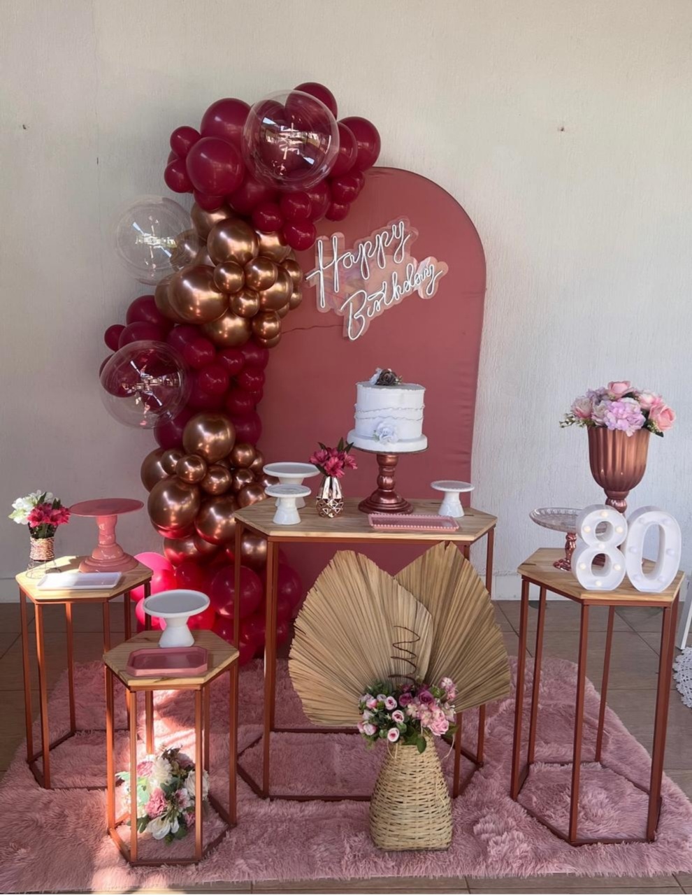Kit Pm Golden Marsala/Rose - Jujuba Festa e Cia 