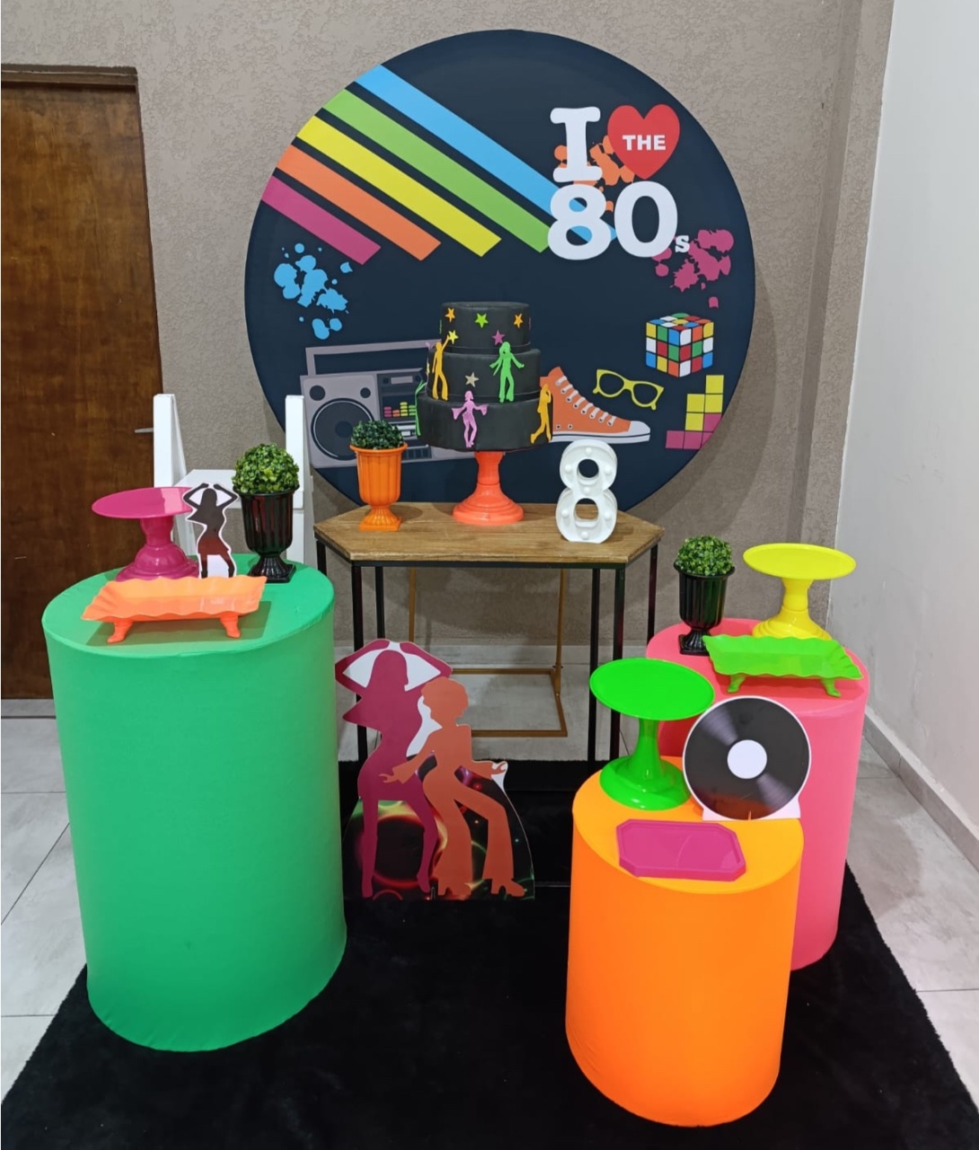 Kit Pm Grande I Love 80 - Jujuba Festa e Cia 