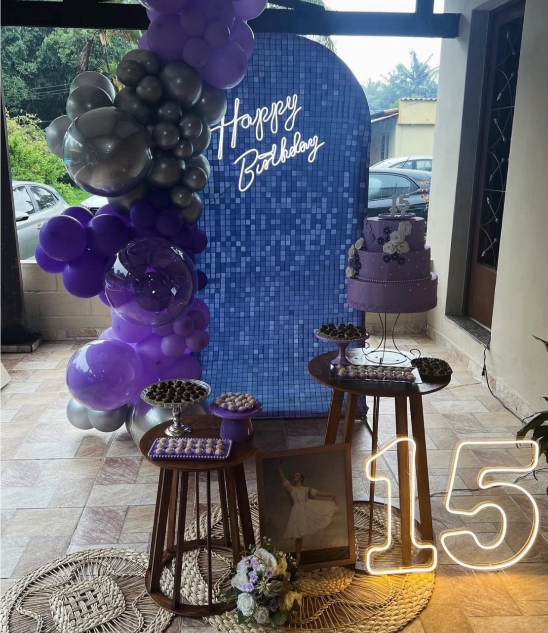 Kit Lilás, Roxo E Prata Rústico - Jujuba Festa e Cia 