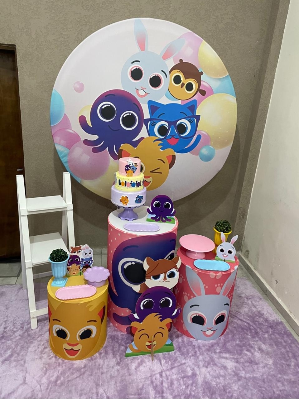 Kit Pm Médio Bolofofo Rosa - Jujuba Festa e Cia 
