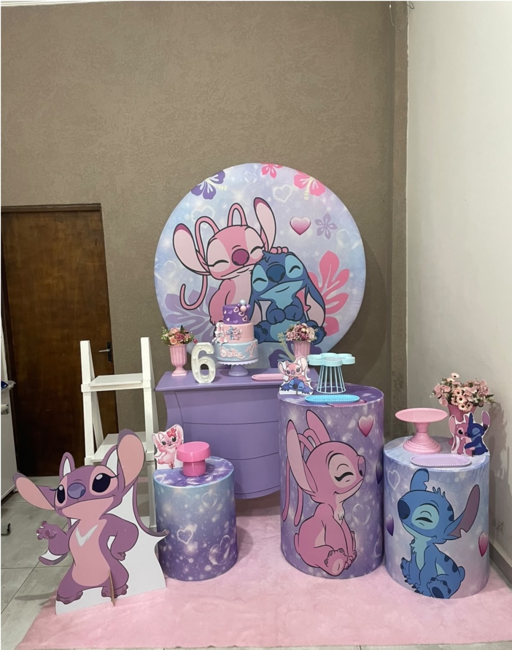 Kit Pm Grande Angel E Stitch - Jujuba Festa e Cia 