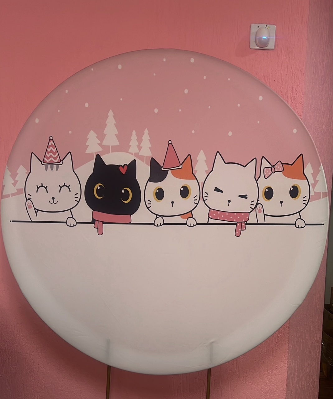Painel Redondo Gatinhos  - Jujuba Festa e Cia 