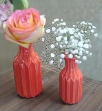 Mini Vaso Cerâmica Com Mini Buque - Jujuba Festa e Cia 