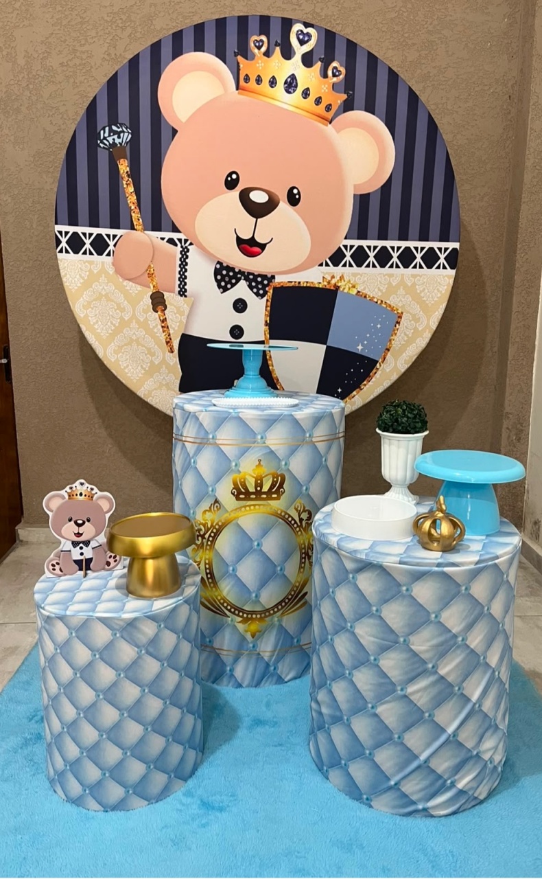 Kit Básico Ursinho Príncipe Azul - Jujuba Festa e Cia 