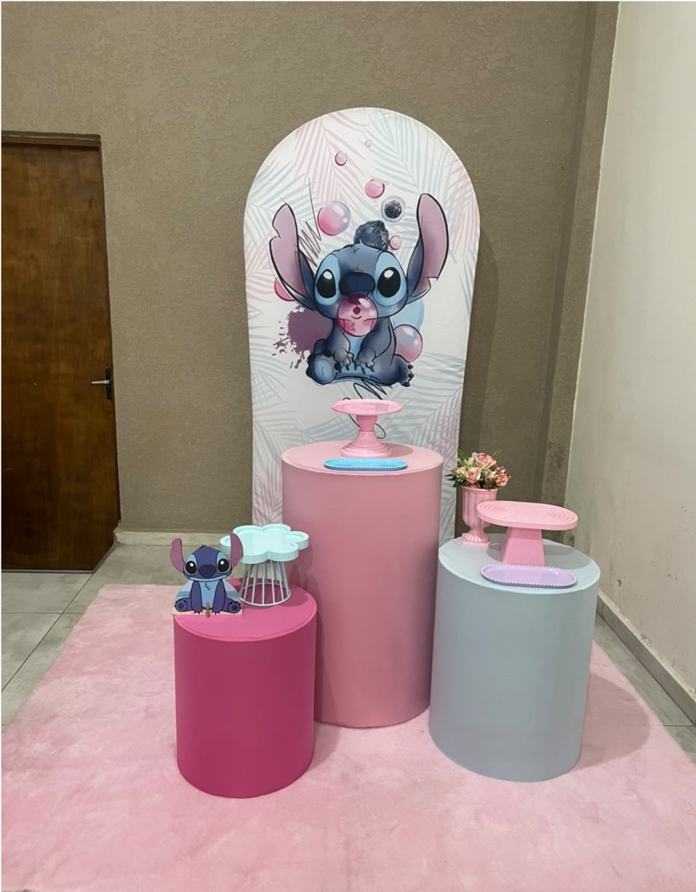 Kit Pm Básico Stich Chiclete - Jujuba Festa e Cia 