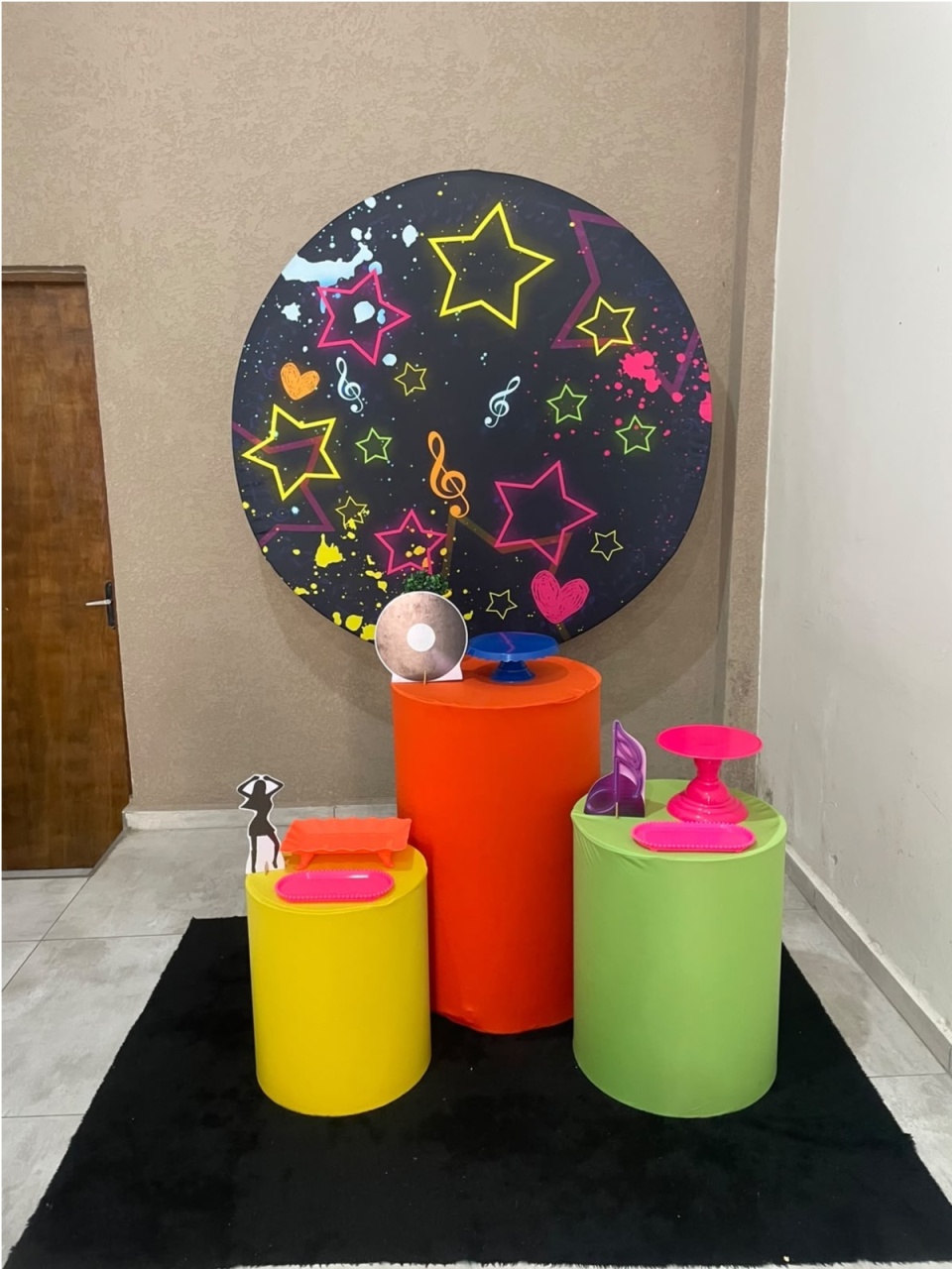 Kit Pm Básico Estrela Neon - Jujuba Festa e Cia 