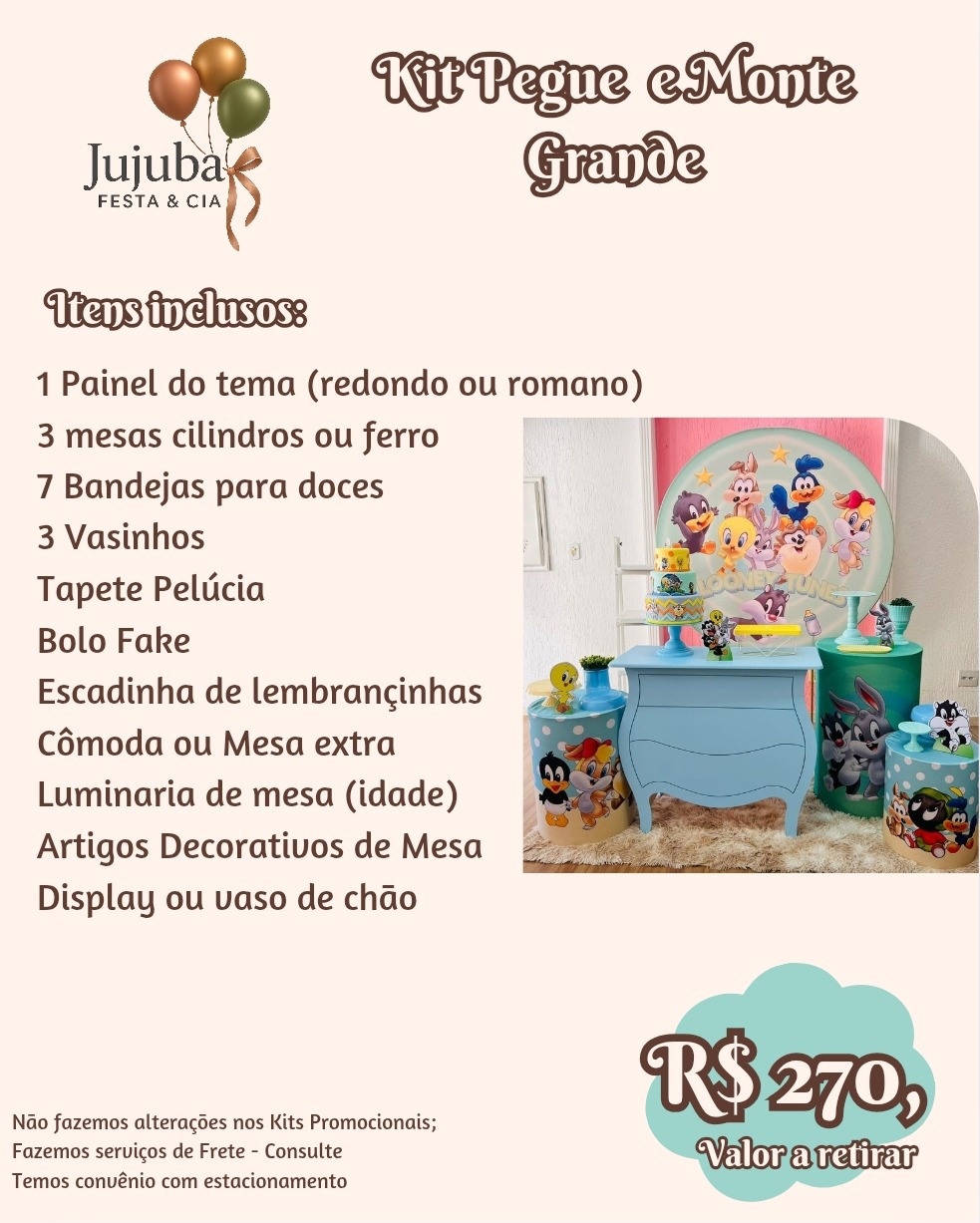 Kit Pegue E Monte Grande - Promo - Jujuba Festa e Cia 