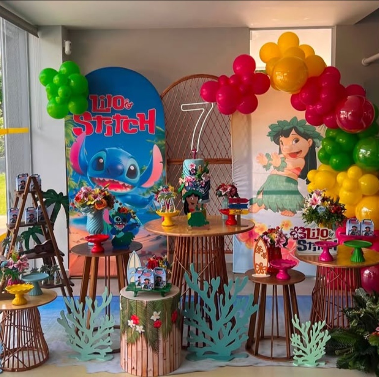 Decoração Completa Stitch Premium - Jujuba Festa e Cia 